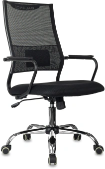 Кресло руководителя Бюрократ CH Balance SL черный Elastic-102 сетка/ткань крестов. металл хром - купить недорого с доставкой в интернет-магазине