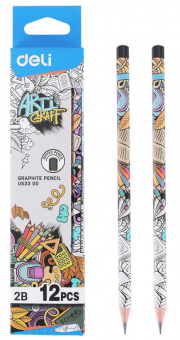 Карандаш ч/г Deli EU53300-1 Arti Graff 2B шестигран. тополь кор.европод. (1шт) - купить недорого с доставкой в интернет-магазине