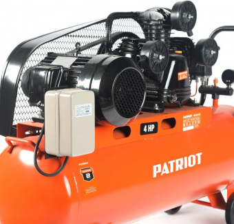 Компрессор поршневой Patriot PTR 100-670 масляный 670л/мин 100л 3000Вт оранжевый - купить недорого с доставкой в интернет-магазине