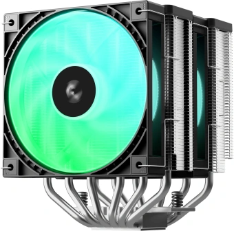 Устройство охлаждения(кулер) Deepcool AG620 G2 ARGB Soc-AM5/AM4/1200/1700/1851 серебристый/черный 4-pin 30.93dB Al+Cu 270W 1046gr Ret (R-AG620-BKAMMG2-G) - купить недорого с доставкой в интернет-магазине