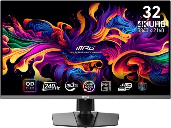 Монитор MSI 31.5" MPG 321URX QD-OLED черный QD OLED LED 16:9 HDMI матовая HAS 250cd 178гр/178гр 3840x2160 240Hz DP 4K USB 9.6кг - купить недорого с доставкой в интернет-магазине