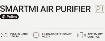 Воздухоочиститель Smartmi Air Purifier P1 30Вт серебристый (ZMKQJHQP12) - купить недорого с доставкой в интернет-магазине