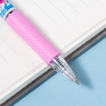 Ручка шариков. автоматическая Deli Super Wings (EQ61-BL) ассорти d=0.7мм син. черн. 1стерж. пулевидный пиш. наконечник кругл. резин. манжета чернила пониженной вязкости - купить недорого с доставкой в интернет-магазине