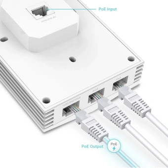 Точка доступа TP-Link EAP655-Wall AX3000 10/100/1000BASE-TX белый - купить недорого с доставкой в интернет-магазине