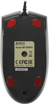 Мышь A4Tech V-Track Padless OP-550NU черный оптическая 1200dpi USB 3but - купить недорого с доставкой в интернет-магазине