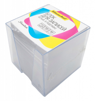Блок для записей бумажный Silwerhof Стандарт 701022 90х90х90мм 80г/м2 92% белый в подставке - купить недорого с доставкой в интернет-магазине