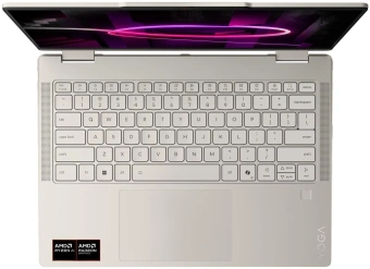 Ноутбук Lenovo Yoga 7 2-in-1 14AGP11 Ryzen AI 7 445 24Gb SSD512Gb AMD Radeon 840M 14" OLED Touch WUXGA (1920x1200) Windows 11 Home beige WiFi BT Cam (83TD0083RK) - купить недорого с доставкой в интернет-магазине
