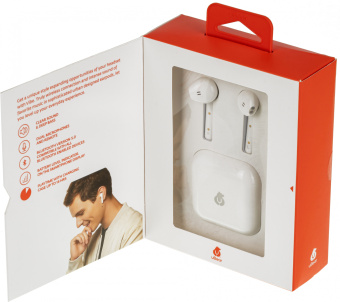 Гарнитура вкладыши uBear Vibe белый беспроводные bluetooth в ушной раковине (TW03WH01-BD) - купить недорого с доставкой в интернет-магазине