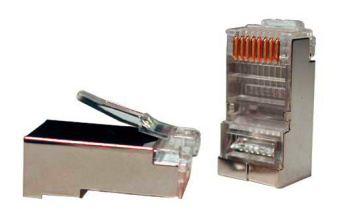 Коннектор Hyperline (PLUG-8P8C-U-C5-SH-100) FTP кат.5E RJ45 прозрачный (упак.:100шт) - купить недорого с доставкой в интернет-магазине