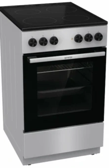Плита Электрическая Gorenje GEC5A12SG серый/черный стеклокерамика (без крышки) - купить недорого с доставкой в интернет-магазине