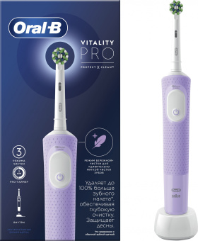 Зубная щетка электрическая Oral-B Vitality Pro D103.413.3 сиреневый - купить недорого с доставкой в интернет-магазине