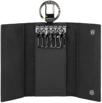 Ключница Piquadro Black Square PC1397B3/N черный натур.кожа - купить недорого с доставкой в интернет-магазине