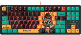 Клавиатура A4Tech Bloody AT87 Renegade механическая черный/зеленый USB for gamer LED (AT87) - купить недорого с доставкой в интернет-магазине