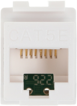 Модуль Hyperline KJ8-8P8C-C5E-180-WH информ. KeystoneRJ45 кат.5E UTP бел. (упак.:1шт) - купить недорого с доставкой в интернет-магазине