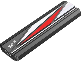 Накопитель SSD Netac USB-C 512GB NT01ZX20L-512G-32BK ZX20L черный - купить недорого с доставкой в интернет-магазине