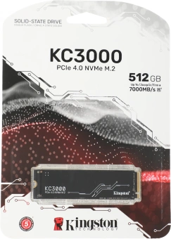 Накопитель SSD Kingston PCIe 4.0 x4 512GB SKC3000S/512G KC3000 M.2 2280 - купить недорого с доставкой в интернет-магазине