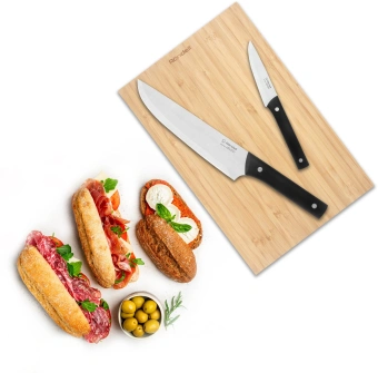 Набор ножей кухон. Rondell Mustang RD-1977 компл.:3предм. разд.дос. дерево/черный блистер - купить недорого с доставкой в интернет-магазине