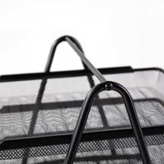 Лоток горизонтальный Deli E9181 для бумаг 350х278х275мм черный металл сетка - купить недорого с доставкой в интернет-магазине