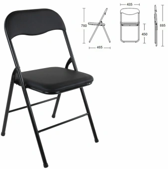 Стул Brabix Golf CF-007 комплект 4шт искусственная кожа черный металл черный на ножках (533032) - купить недорого с доставкой в интернет-магазине