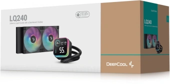 Система водяного охлаждения Deepcool LQ240 ARGB Soc-AM5/AM4/1200/1700/1851 черный 4-pin 38.71dB Al LCD 300W 1530gr Ret (R-LQ240-BKLSMW-G-1) - купить недорого с доставкой в интернет-магазине