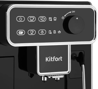 Кофемашина Kitfort КТ-7256 1350Вт черный/нержавеющая сталь - купить недорого с доставкой в интернет-магазине
