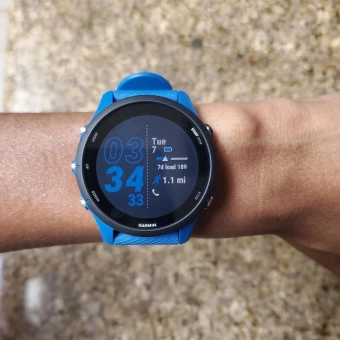 Смарт-часы Garmin Forerunner 255 33мм 1.3" корп.черный рем.синий (010-02641-11) - купить недорого с доставкой в интернет-магазине