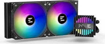Система водяного охлаждения Zalman Alpha2 A24 ARGB Soc-AM5/AM4/1200/1700/1851 черный 4-pin 29.7dB Al+Cu LCD 320W 2000gr Ret (ALPHA2 A24 BLACK) - купить недорого с доставкой в интернет-магазине