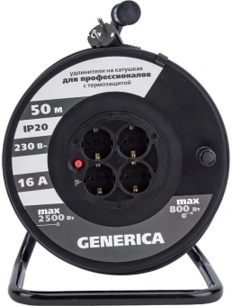 Удлинитель силовой IEK GENERICA УК50 (WKP20-16-04-50-G) 3x1.5кв.мм 4розет. 50м ПВС 16A катушка - цена, купить или заказать с доставкой в интернет-магазине Удлинитель силовой IEK GENERICA УК50 (WKP20-16-04-50-G) 3x1.5кв.мм 4розет. 50м ПВС 16A катушка - купить недорого с доставкой в интернет-магазине