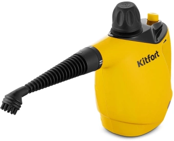 Пароочиститель ручной Kitfort КТ-9140-1 1050Вт черный/желтый - купить недорого с доставкой в интернет-магазине