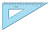 Треугольник Стамм Cristal ТК400 пластик дл.13см голубой/прозрачный 30градус. 30градус.