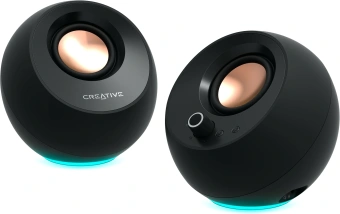 Колонки Creative Pebble Pro 2.0 черный/темно-зеленый 10Вт BT портативные - купить недорого с доставкой в интернет-магазине