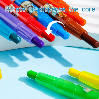 Восковые мелки Deli EC223-24 Color Kids кругл. с поворотным механизмом 24цв. дл.165мм д.10мм блист.европод. - купить недорого с доставкой в интернет-магазине