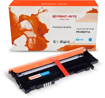 Картридж лазерный Print-Rite TFHA9OCPU1J PR-W2071A W2071A (есть ограничения по прошивке) голубой (700стр.) для HP Color Laser 150a/150nw/178nw MFP/179fnw MFP - купить недорого с доставкой в интернет-магазине