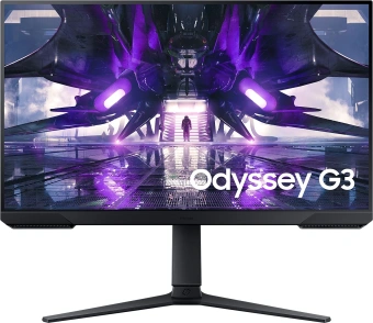 Монитор Samsung 27" Odyssey G3 S27AG320NI черный VA LED 1ms 16:9 HDMI полуматовая HAS Piv 3000:1 250cd 178гр/178гр 1920x1080 165Hz FreeSync Premium DP 4.8кг - купить недорого с доставкой в интернет-магазине