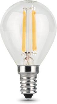 Лампа филам. Gauss Filament 11Вт цок.:E14 шар 220B 4100K св.свеч.бел.ней. (упак.:10шт) (105801211) - купить недорого с доставкой в интернет-магазине