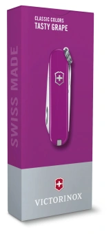 Нож перочинный Victorinox Classic SD Tasty Grape (0.6223.52G) 58мм 7функц. подар.коробка - купить недорого с доставкой в интернет-магазине