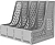 Лоток вертикальный Deli E9844 GREY 4отд. сборный для бумаг 325x257x275мм серый пластик