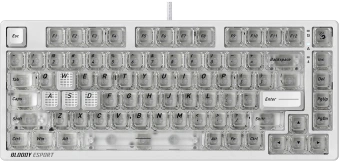Клавиатура A4Tech Bloody MS76 механическая белый USB Multimedia for gamer LED (MS76) кабель 1.8м - купить недорого с доставкой в интернет-магазине