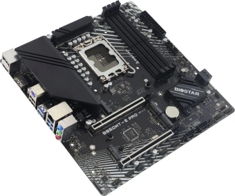 Материнская плата Biostar B860MT-E PRO Soc-1851 Intel B860 4xDDR5 mATX AC`97 8ch(7.1) 2.5Gg RAID+HDMI+DP - купить недорого с доставкой в интернет-магазине