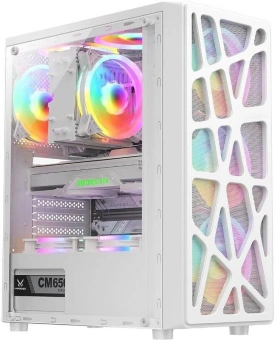 Корпус Formula Mana белый без БП ATX 4x120mm 2xUSB2.0 1xUSB3.0 audio bott PSU - купить недорого с доставкой в интернет-магазине