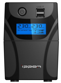 Источник бесперебойного питания Ippon Back Power Pro II 500 300Вт 500ВА черный - купить недорого с доставкой в интернет-магазине