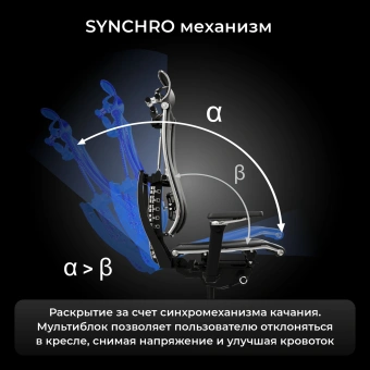 Кресло руководителя эргономичное Метта Yoga Spine Triumph L2 (M06) черный сиденье черный сет./экокожа с подголов. крестов.5-луч. металл хром - купить недорого с доставкой в интернет-магазине