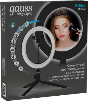 Осветитель Gauss Ring Light RL002 - цена, купить или заказать с доставкой в интернет-магазине Осветитель Gauss Ring Light RL002 - купить недорого с доставкой в интернет-магазине