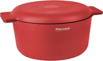 Кастрюля Rondell Red Edition RDA-1118 4.6л. d=24см (с крышкой) красный - купить недорого с доставкой в интернет-магазине