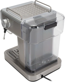 Кофеварка рожковая Hyundai HEM-4309 1350Вт серебристый/черный - купить недорого с доставкой в интернет-магазине