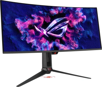 Монитор Asus 34" ROG Swift PG34WCDN черный QD OLED LED 21:9 HDMI матовая HAS Piv 1300cd 178гр/178гр 3440x1440 360Hz FreeSync Premium Pro DP Quad 2K (1440p) USB 8.3кг - купить недорого с доставкой в интернет-магазине