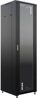 Шкаф коммутационный NTSS Премиум (NTSS-R42U6060GS-BL) напольный 42U 600x600мм пер.дв.стекл металл 900кг черный 510мм 86кг 1987мм IP20 сталь - купить недорого с доставкой в интернет-магазине