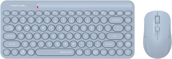 Клавиатура + мышь A4Tech Fstyler FG3200 Air клав:синий мышь:синий USB беспроводная slim Multimedia - купить недорого с доставкой в интернет-магазине