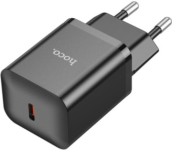 Сетевое зар./устр. Hoco N27 Black 20W (PD+QC+AFC) USB-C черный - купить недорого с доставкой в интернет-магазине