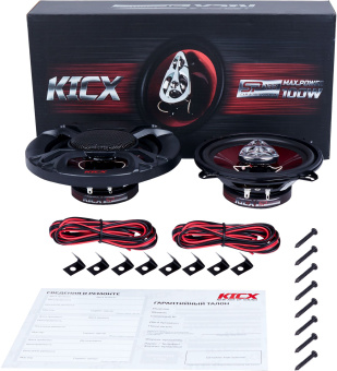 Колонки автомобильные Kicx SP 133 100Вт 89дБ 4Ом 13см (5дюйм) (ком.:2кол.) коаксиальные трехполосные - купить недорого с доставкой в интернет-магазине